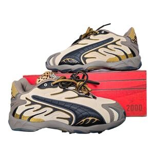 Puma Rocky Inhale L Wns Womens Running Shoes Toasted Almond Puma Blk Leopard 7.5